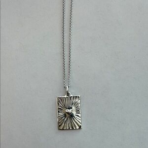 Monica Vinader Silver Heart Pendant Necklace